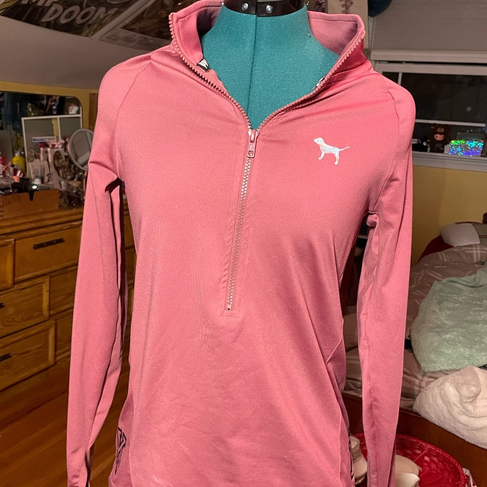 PINK Victoria's Secret Rose Quarter-Zip Sweatshirt